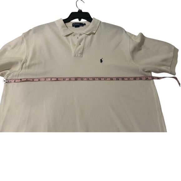 Polo Ralph Lauren~Men’s Short Sleeve Collared Preppy~XL Logo Cream - Picture 5 of 9